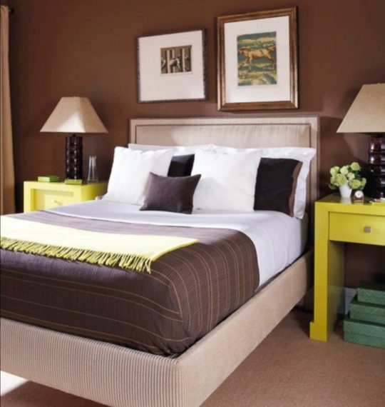 Camera da letto colore tortora e marrone 